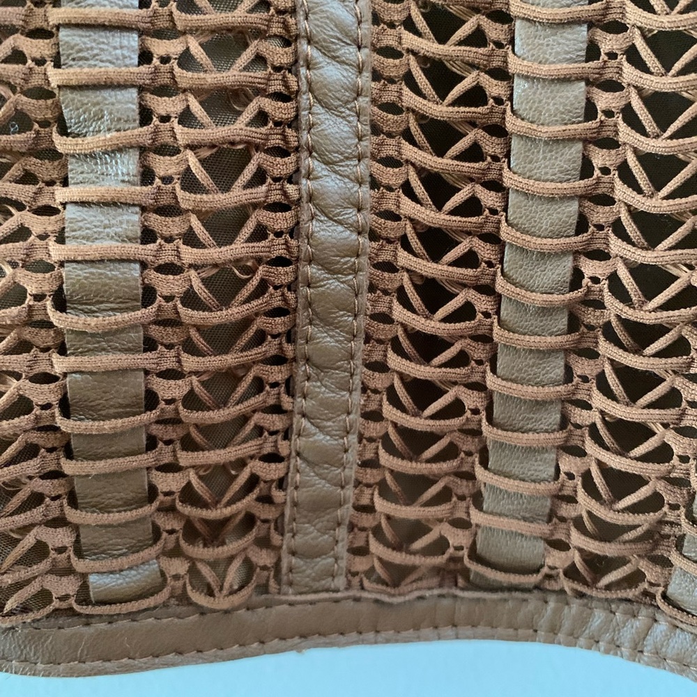 Escada Soft Luxurious Leather Weave Blouse - Picture 7 of 15